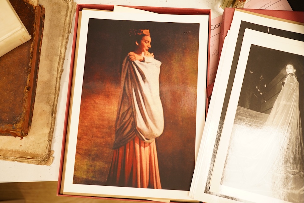 Tiberi, Jean & Others - Maria Callas: Une femme, une voix, un mythe ... boxed catalogue to accompany the exhibition at the Salle Saint-Jean, Hotel de Ville de Paris, 1998. *contents: booklet (as titled above, illus. 38pp